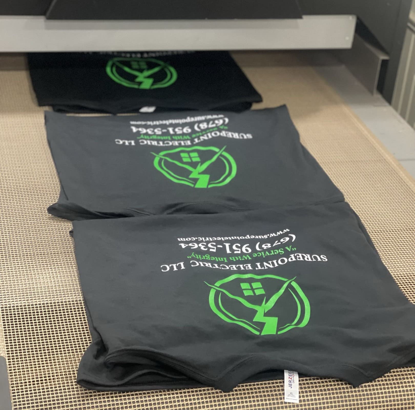 Business shirts fresh off the press